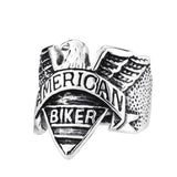 Bague motard en acier - American motard - Le Pratique du Motard