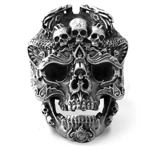 Bague motard tête de mort (Argent) - Le Pratique du Motard