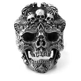 Bague motard tête de mort (Argent) - Le Pratique du Motard