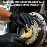 Gants Nitrile Noir ultra résistant – 8 Mil, Texture Diamant, Jetables - LE PRATIQUE DU MOTARD