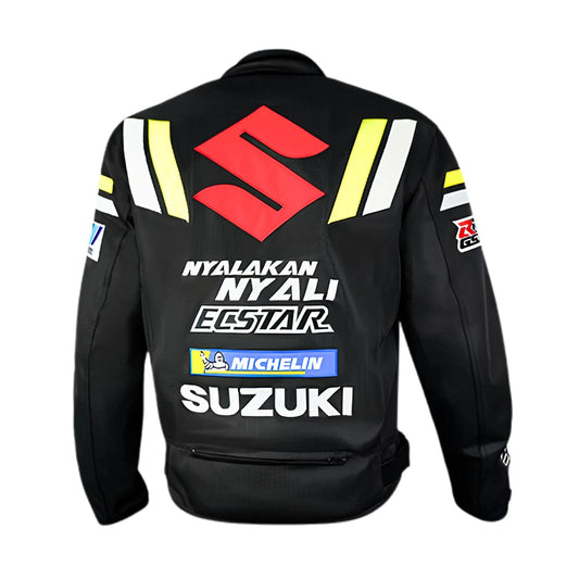 Blouson Moto Été | Suzuki Racing Team Noir – Édition MotoGP - LE PRATIQUE DU MOTARD