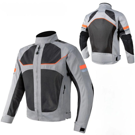 Black Summer Motorcycle Jacket | Approved + Back Protector