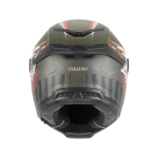 Casque Intégral Goliath Cut'D Kaki Mat/Orange — EXKLUSIV - LE PRATIQUE DU MOTARD