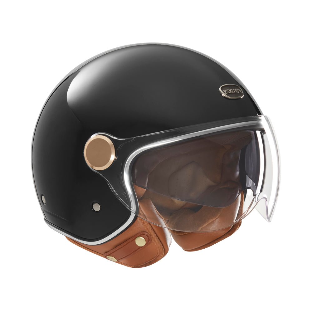 Casque Jet Smart II Noir Brillant — EXKLUSIV - LE PRATIQUE DU MOTARD