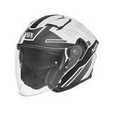Casque Moto Jet N130 Ekto Blanc Noir | NOX - LE PRATIQUE DU MOTARD