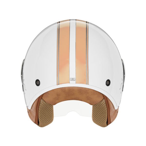 Casque Moto Jet N210 EVO Blanc Orange Pastel | NOX - LE PRATIQUE DU MOTARD