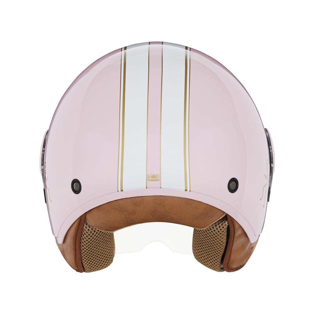 Casque Moto Jet N210 EVO Rose Pastel Blanc | NOX - LE PRATIQUE DU MOTARD