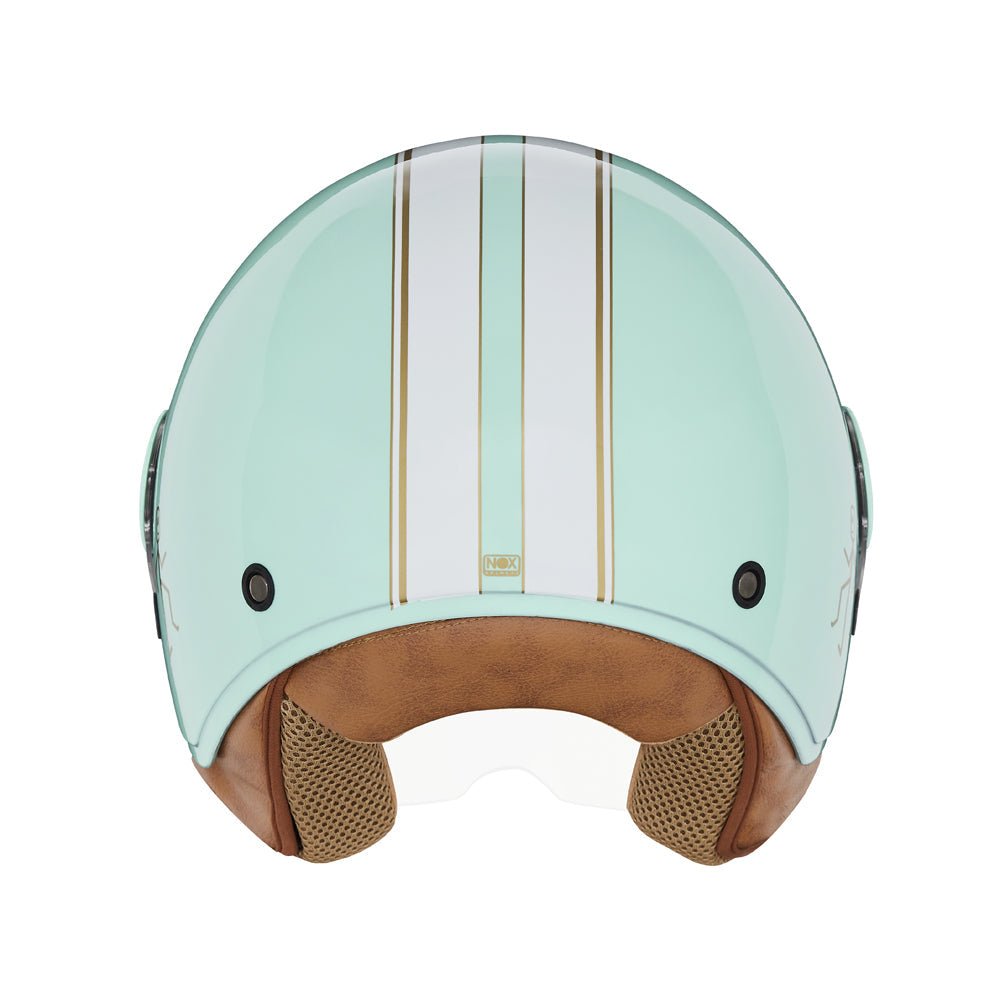 Casque Moto Jet N210 EVO Vert Pastel Blanc | NOX - LE PRATIQUE DU MOTARD