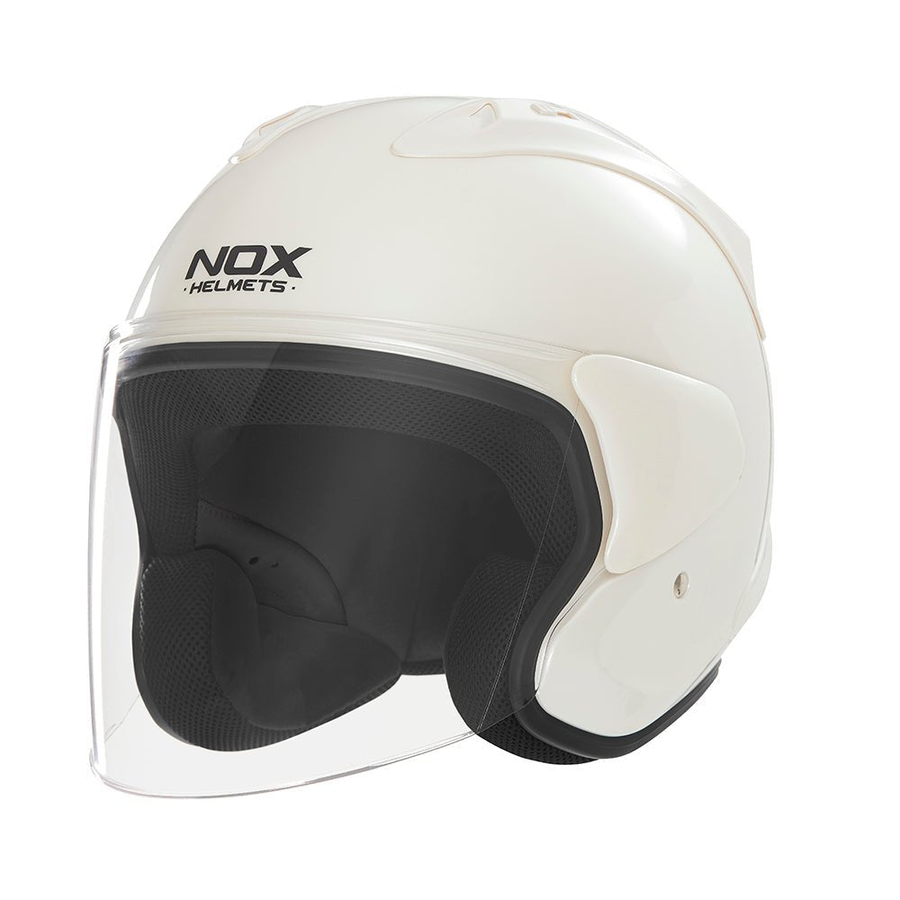 Casque Moto Jet N220S Blanc Perle | NOX - LE PRATIQUE DU MOTARD