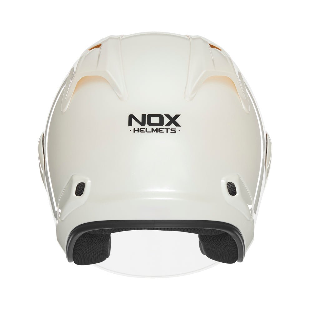 Casque Moto Jet N220S Blanc Perle | NOX - LE PRATIQUE DU MOTARD