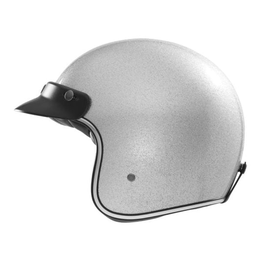 Casque Moto Jet N243 Pailleté Argent | NOX - LE PRATIQUE DU MOTARD