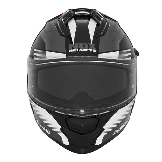Casque Moto Intégral N304S Carver Blanc Rouge | NOX - LE PRATIQUE DU MOTARD