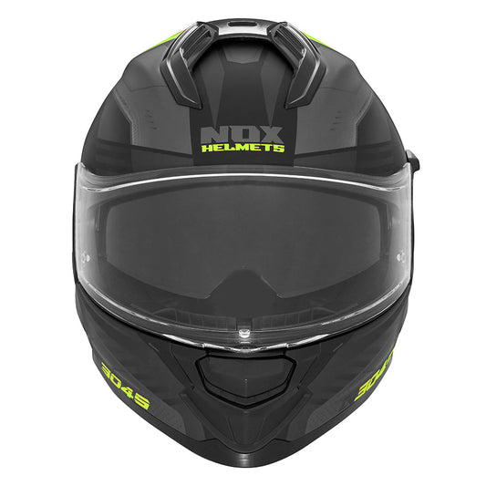 Casque Moto Intégral N304S Carver Noir Mat Jaune | NOX - LE PRATIQUE DU MOTARD