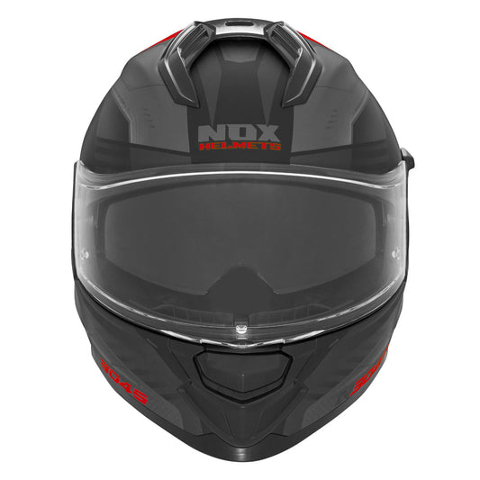 Casque Moto Intégral N304S Carver Noir Mat Rouge | NOX - LE PRATIQUE DU MOTARD
