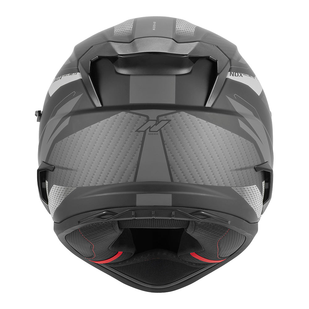 Casque Moto Intégral N304 - S Revo Noir Mat Argent | NOX - LE PRATIQUE DU MOTARD