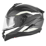 Casque Moto Intégral N304 - S Revo Noir Mat Blanc | NOX - LE PRATIQUE DU MOTARD
