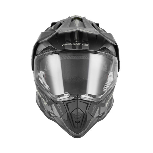 Casque Moto Cross N312 Track Noir Mat Argent | NOX - LE PRATIQUE DU MOTARD