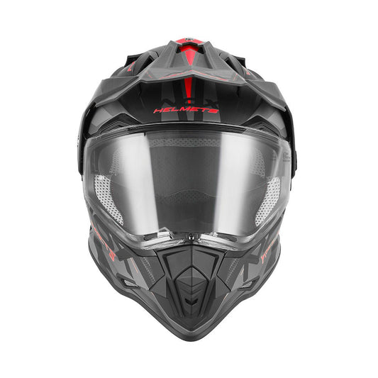 Casque Moto Cross N312 Track Noir Mat Rouge | NOX - LE PRATIQUE DU MOTARD