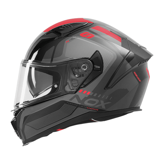 Casque Moto Intégral N402 Mentor Noir Rouge | NOX - LE PRATIQUE DU MOTARD