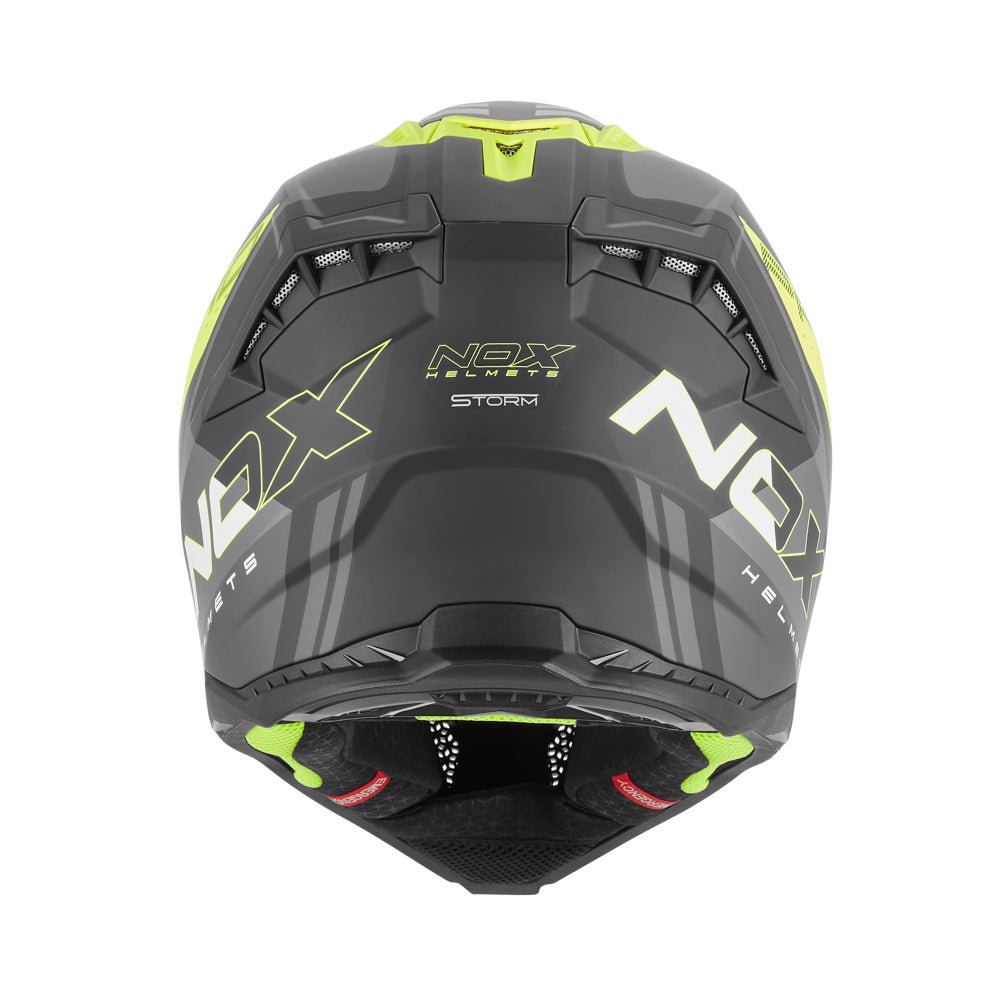 Casque Moto Cross N634 Storm Noir Mat Jaune | NOX - LE PRATIQUE DU MOTARD