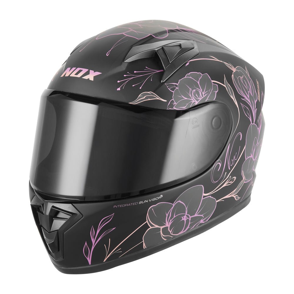 Casque Moto Intégral Enfant N731 Spring Noir Mat Rose | NOX - LE PRATIQUE DU MOTARD