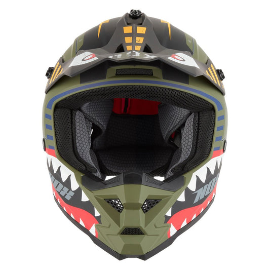Casque Moto Cross Enfant N761 Fly Fighter Kaki Mat | NOX - LE PRATIQUE DU MOTARD