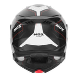 Casque Moto Modulable N967 Conquer Noir Blanc Rouge | NOX - LE PRATIQUE DU MOTARD