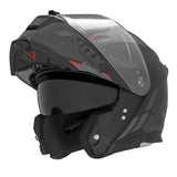 Casque Moto Modulable N967 Synchro Noir Mat Rouge | NOX - LE PRATIQUE DU MOTARD