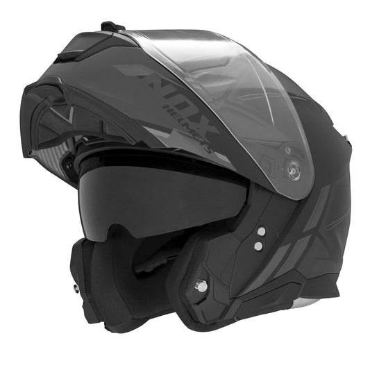 Casque Moto Modulable N967 Synchro Noir Mat Titanium | NOX - LE PRATIQUE DU MOTARD