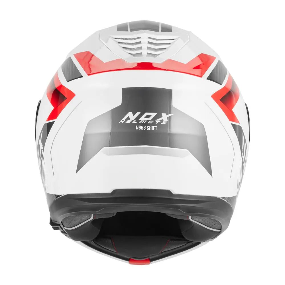 Casque Moto Modulable N968 Shift Blanc Rouge | NOX - LE PRATIQUE DU MOTARD