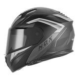 Casque Moto Modulable N968 Shift Noir Mat Argent | NOX - LE PRATIQUE DU MOTARD