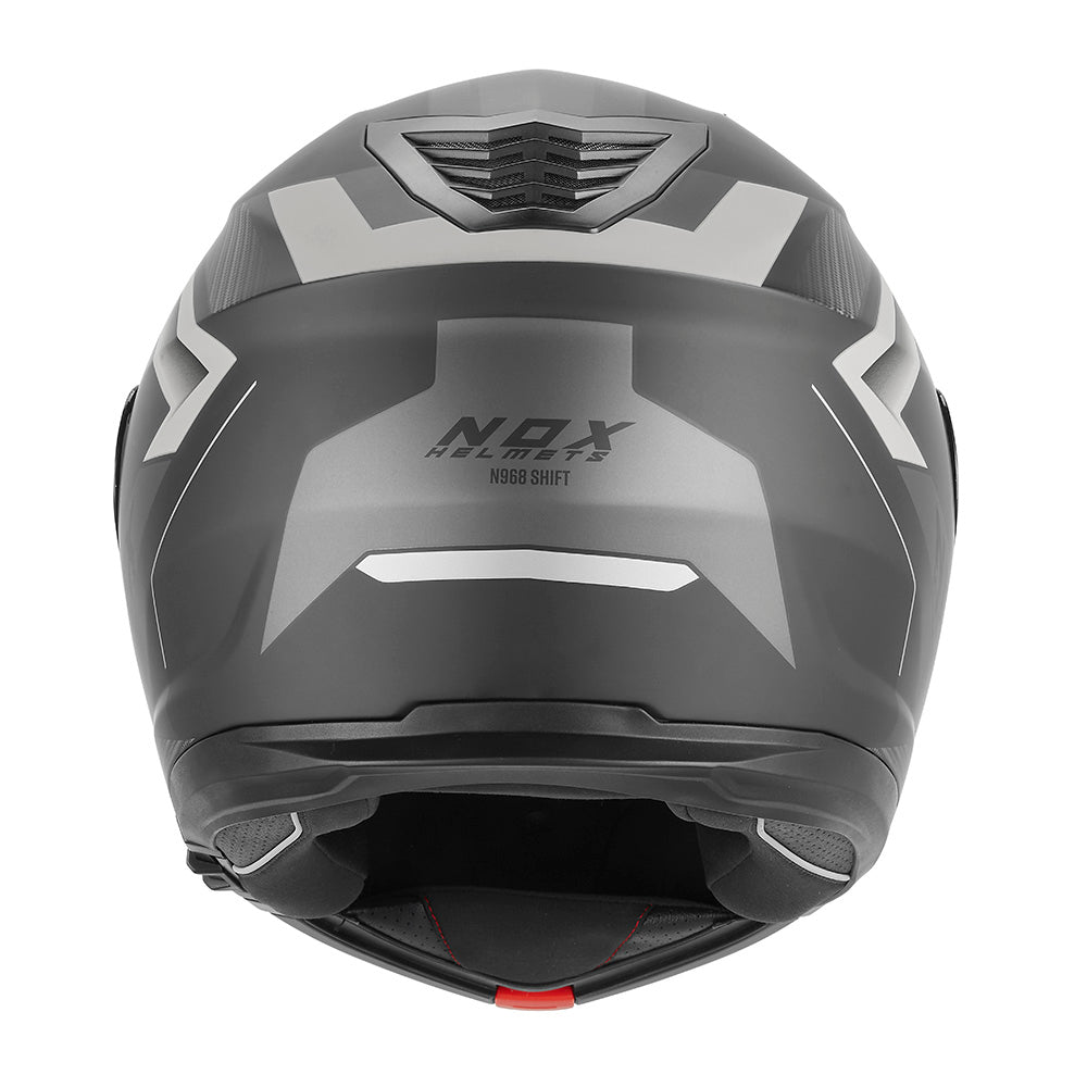 Casque Moto Modulable N968 Shift Noir Mat Argent | NOX - LE PRATIQUE DU MOTARD
