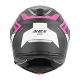 Casque Moto Modulable N968 Shift Noir Mat Blanc Rose | NOX - LE PRATIQUE DU MOTARD