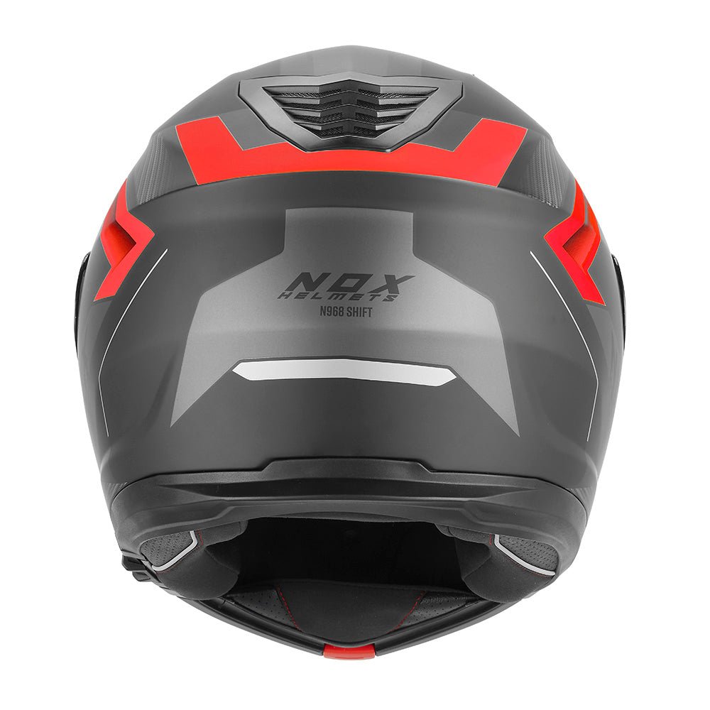 Casque Moto Modulable N968 Shift Noir Mat Rouge | NOX - LE PRATIQUE DU MOTARD