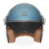 Casque Moto Jet Heritage Bleu Turquoise | NOX - LE PRATIQUE DU MOTARD