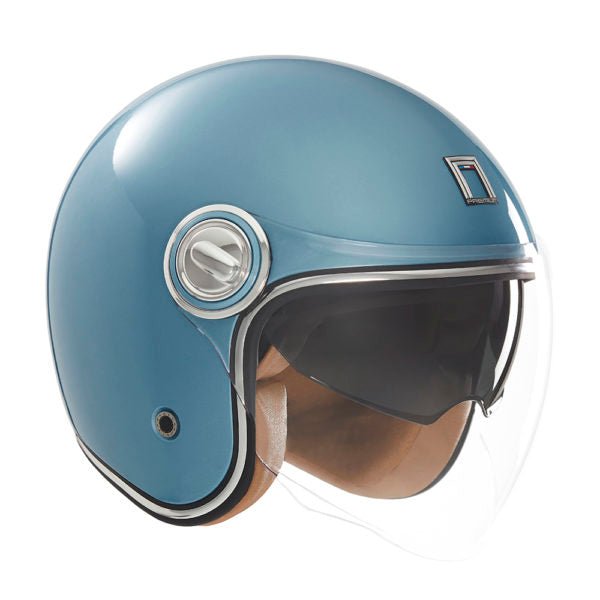 Casque Moto Jet Heritage Bleu Turquoise | NOX - LE PRATIQUE DU MOTARD