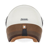 Casque Moto Jet Heritage Crème Cuir Marron | NOX - LE PRATIQUE DU MOTARD