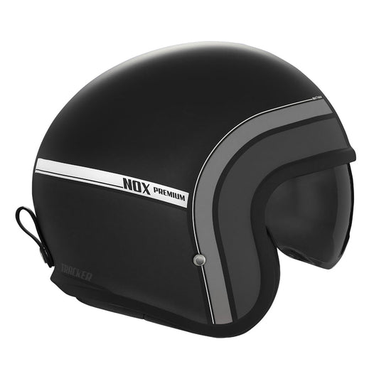 Casque Moto Jet Next Traker Noir Mat Titanium | NOX - LE PRATIQUE DU MOTARD