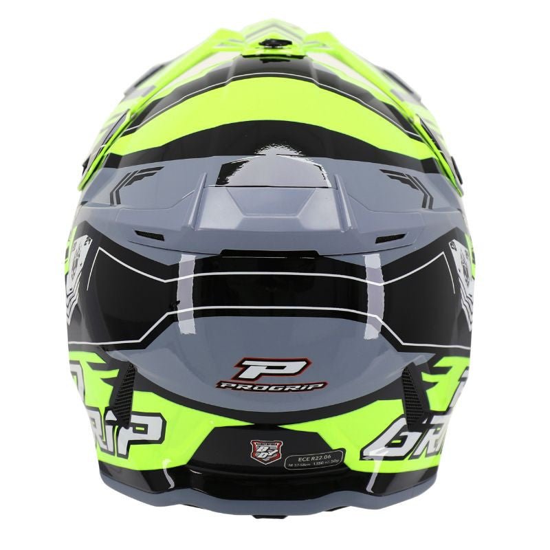Casque Cross Adulte 3080 SPIRITS - Jaune Fluo/Gris - LE PRATIQUE DU MOTARD