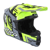 Casque Cross Adulte 3080 SPIRITS - Jaune Fluo/Gris - LE PRATIQUE DU MOTARD