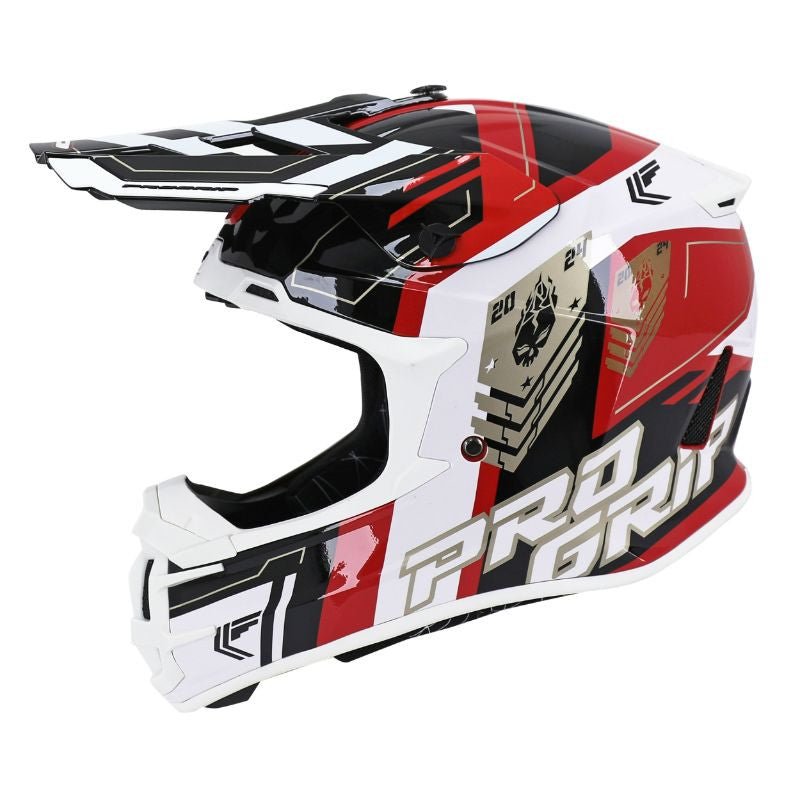 Casque Moto Cross Adulte Progrip 3080 Spirits – Rouge/Noir, Homologué ECE 22.06 - LE PRATIQUE DU MOTARD