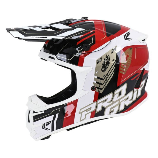 Casque Moto Cross Adulte Progrip 3080 Spirits – Rouge/Noir, Homologué ECE 22.06 - LE PRATIQUE DU MOTARD