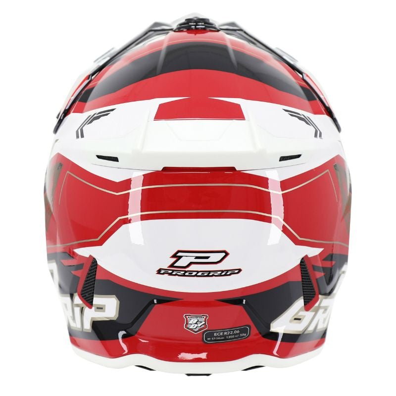 Casque Moto Cross Adulte Progrip 3080 Spirits – Rouge/Noir, Homologué ECE 22.06 - LE PRATIQUE DU MOTARD