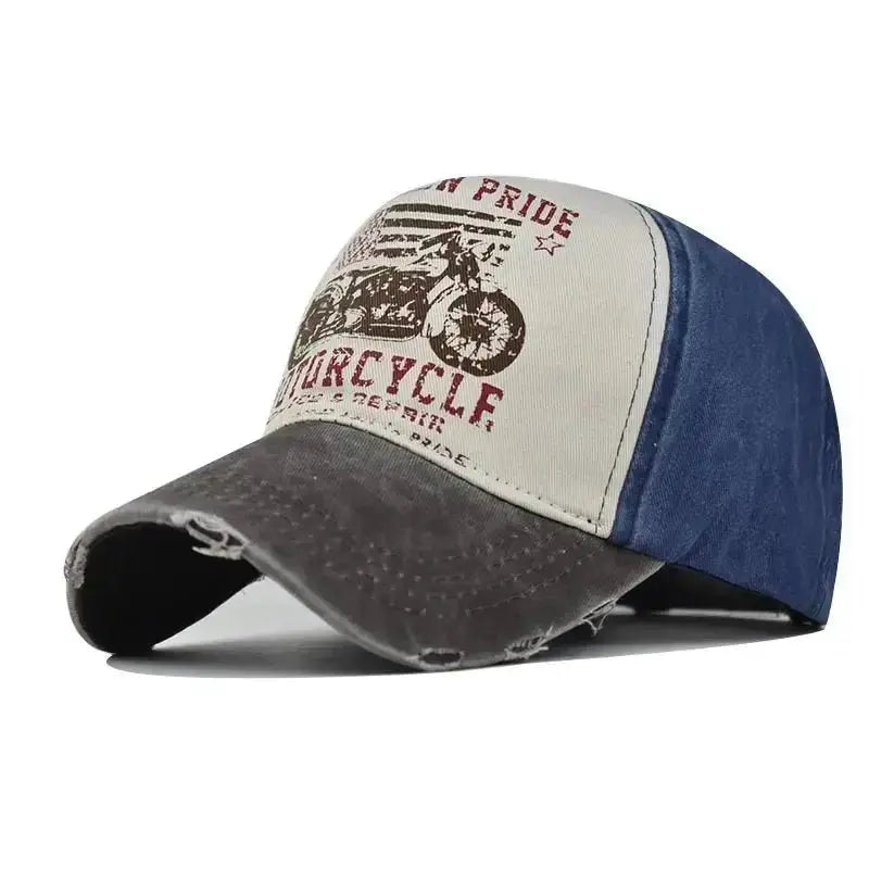 Casquette biker vintage - American Motorcycle - Le Pratique du Motard