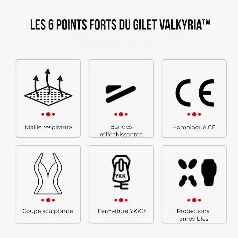 VALKYRIA™ | Gilet Moto Femme Été – Sécurité CE, Confort Respirant & Style Unique - LE PRATIQUE DU MOTARD