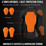 VALKYRIA™ | Gilet Moto Femme Été – Sécurité CE, Confort Respirant & Style Unique - LE PRATIQUE DU MOTARD