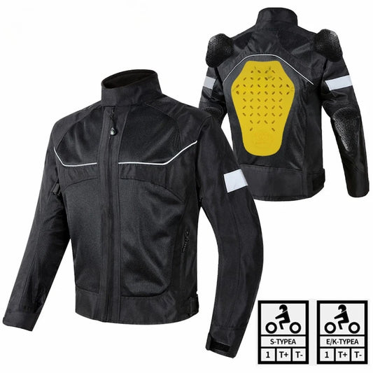 Blouson moto été Noir avec Dorsale - LE PRATIQUE DU MOTARD