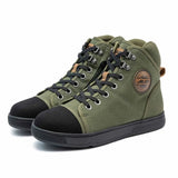 Basket Moto Vintage en Toile avec Semelle Blindée | AUGI HERITAGE™ - LE PRATIQUE DU MOTARD