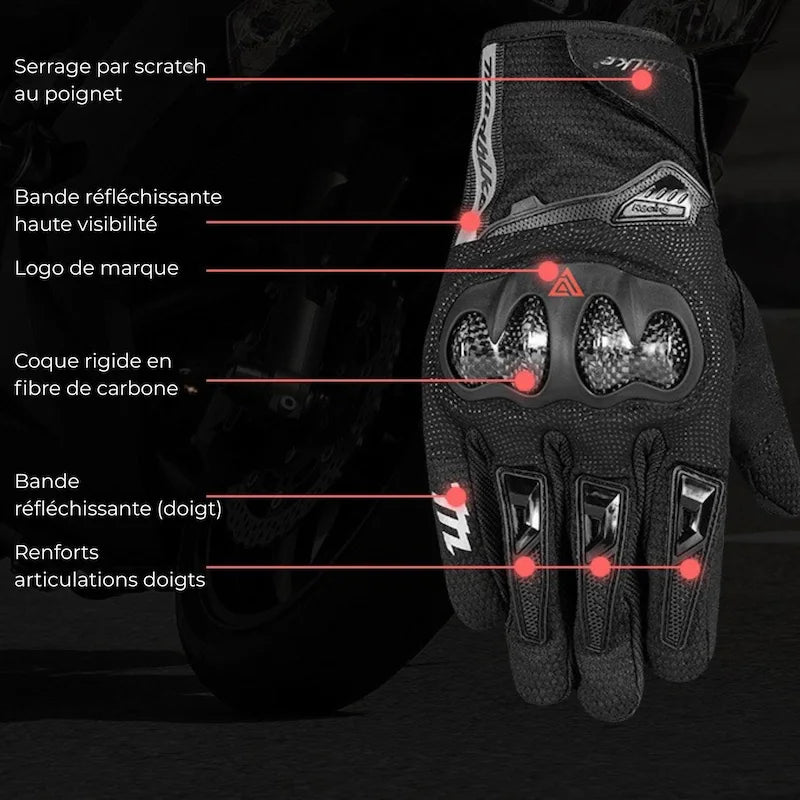 Gants moto/scooter cross mi - saison | VOERH™ - LE PRATIQUE DU MOTARD