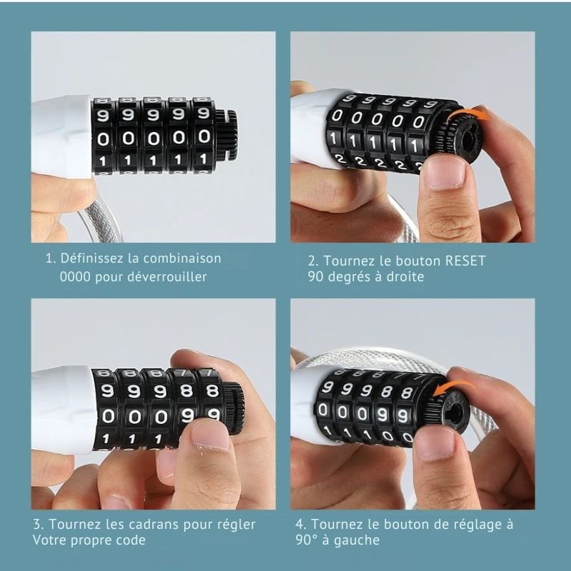 Câble sécurité moto - LE PRATIQUE DU MOTARD